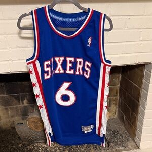 NBA Sixers Blue and Red Jersey